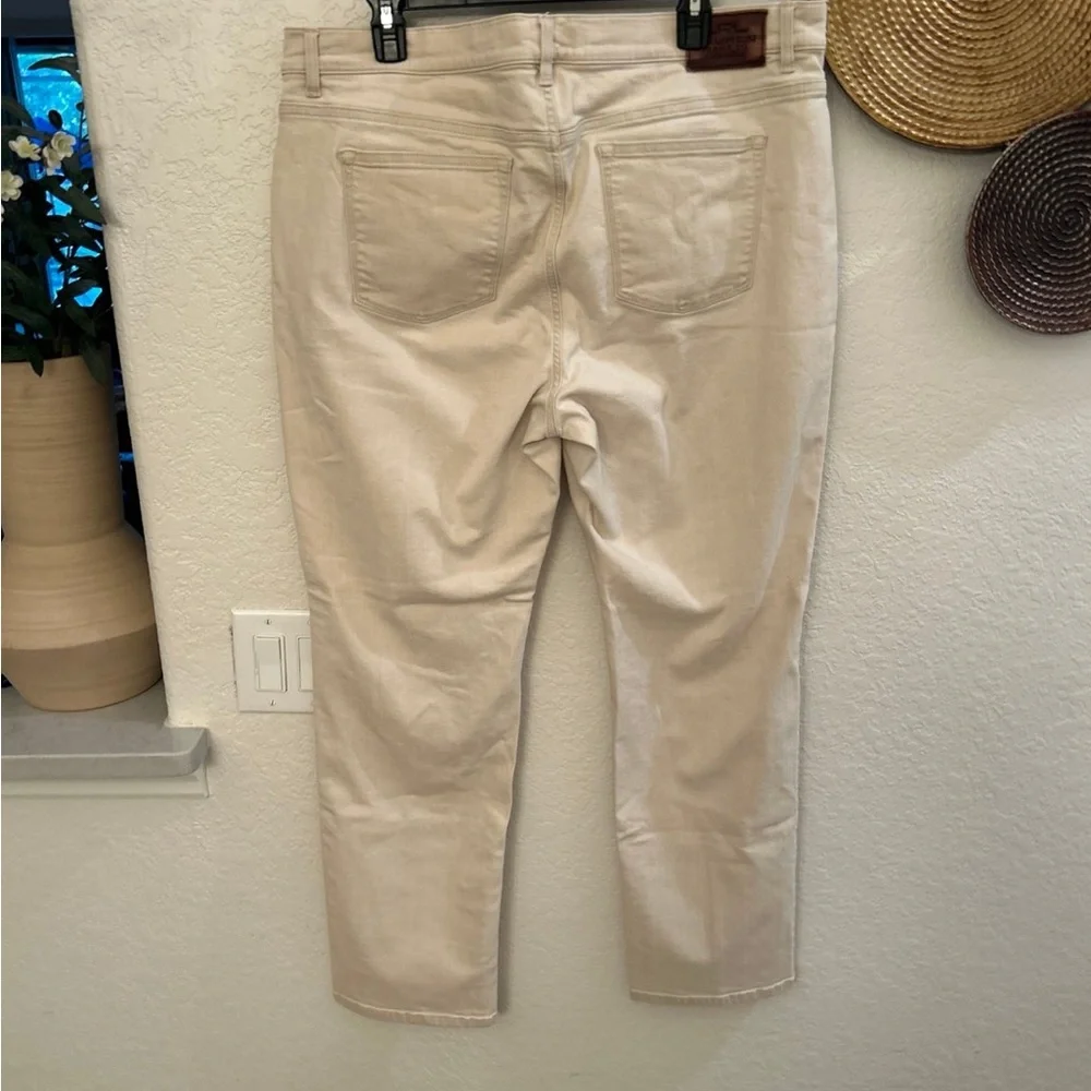 Lauren Ralph Lauren Women’s Cream Jeans Straight Leg‎ Classic Denim 18W